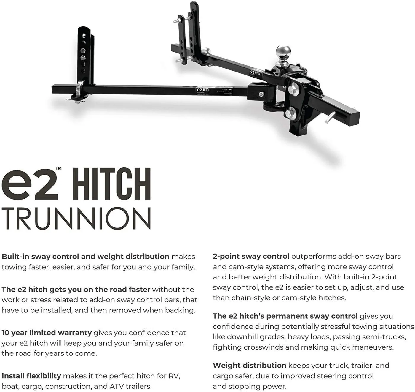 E2 6K WD Hitch TN, 2 PT Sway